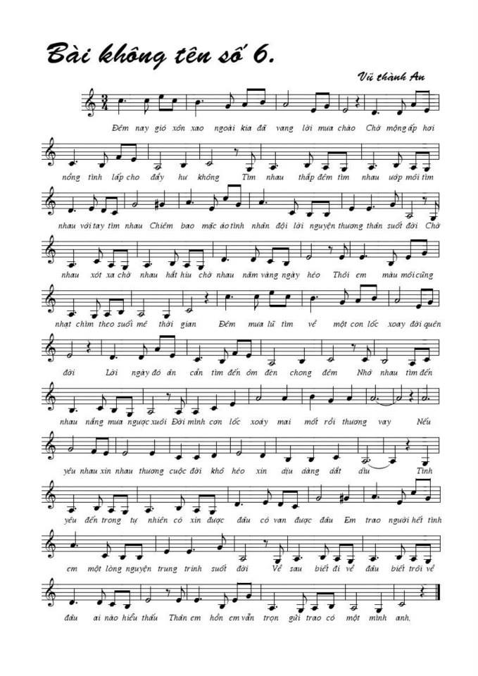 Bài Không Tên số 6 sheet