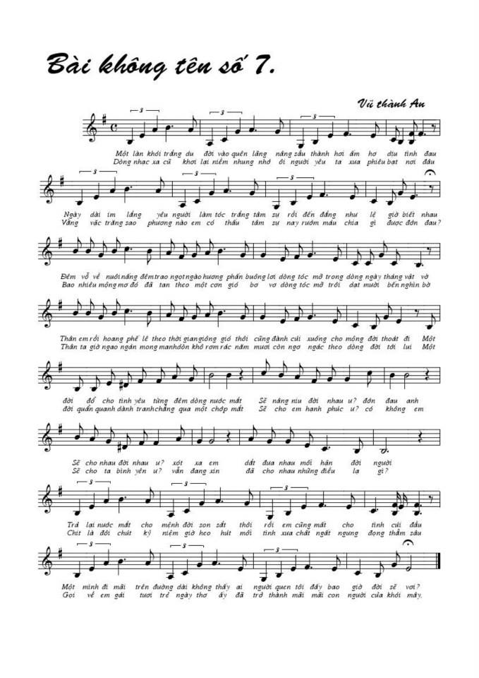 Bài Không Tên Số 7 sheet