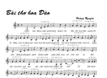 Bài Thơ Hoa Đào sheet có lời