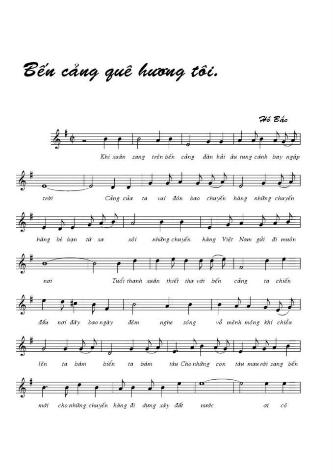 Bến Cảng Quê Hương Tôi sheet