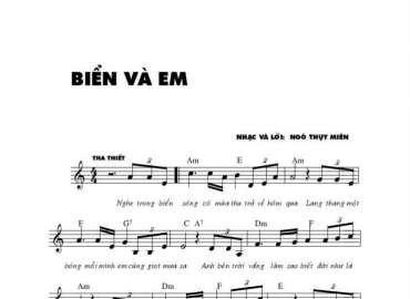 Biển Và Em sheet có lời