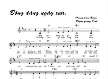 Bóng Dáng Ngày Xưa sheet có lời