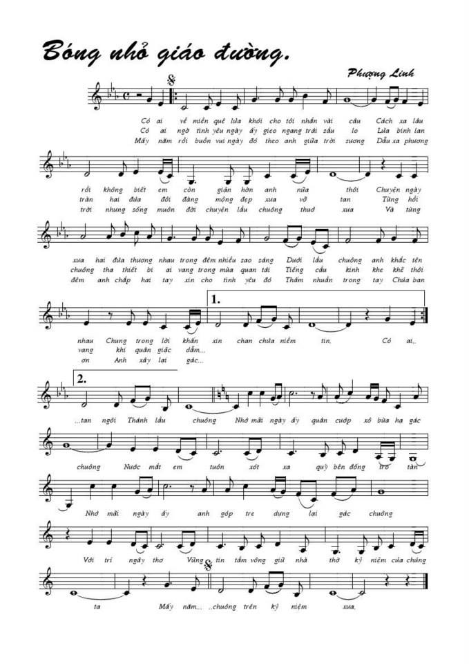 Bóng Nhỏ Giáo Đường sheet