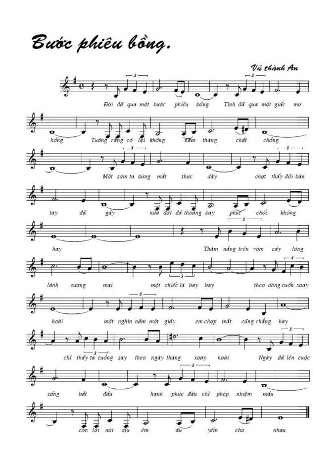 Bước Phiêu Bồng sheet