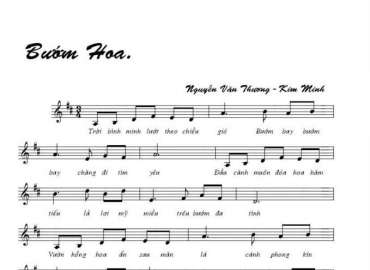 Bướm Hoa sheet có lời