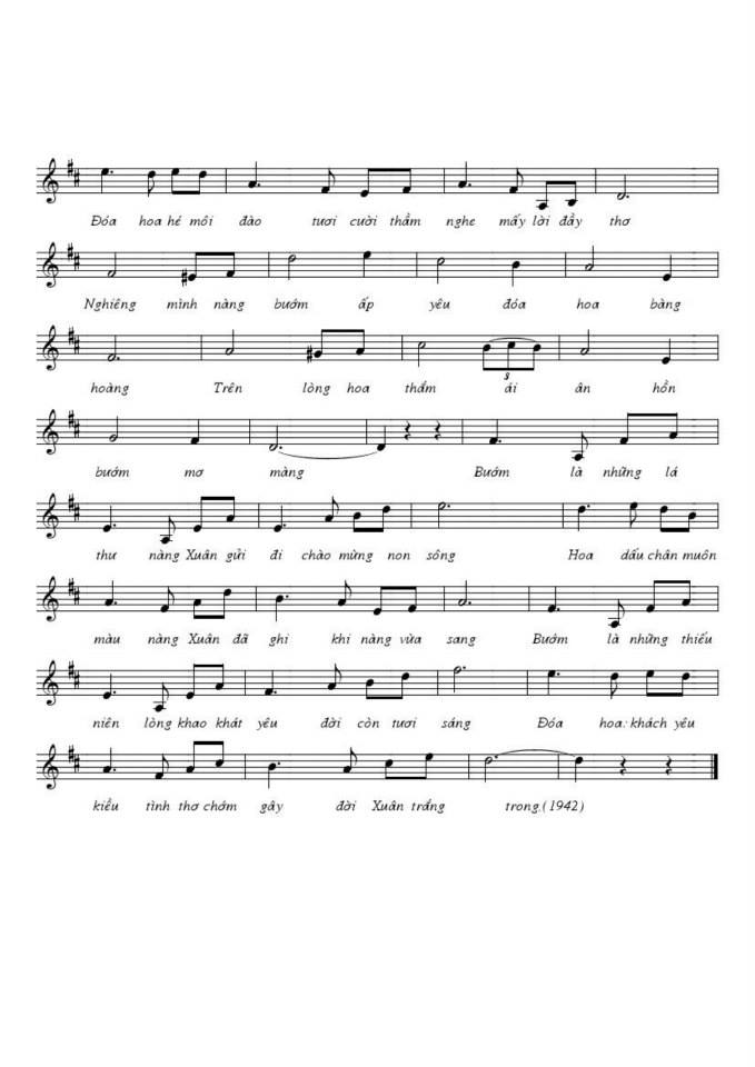 Bướm Hoa sheet có lời