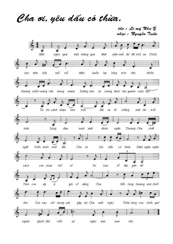 Cha ơi , yêu dấu còn thừa sheet