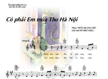 Có phải em mùa thu hà nội sheet có lời