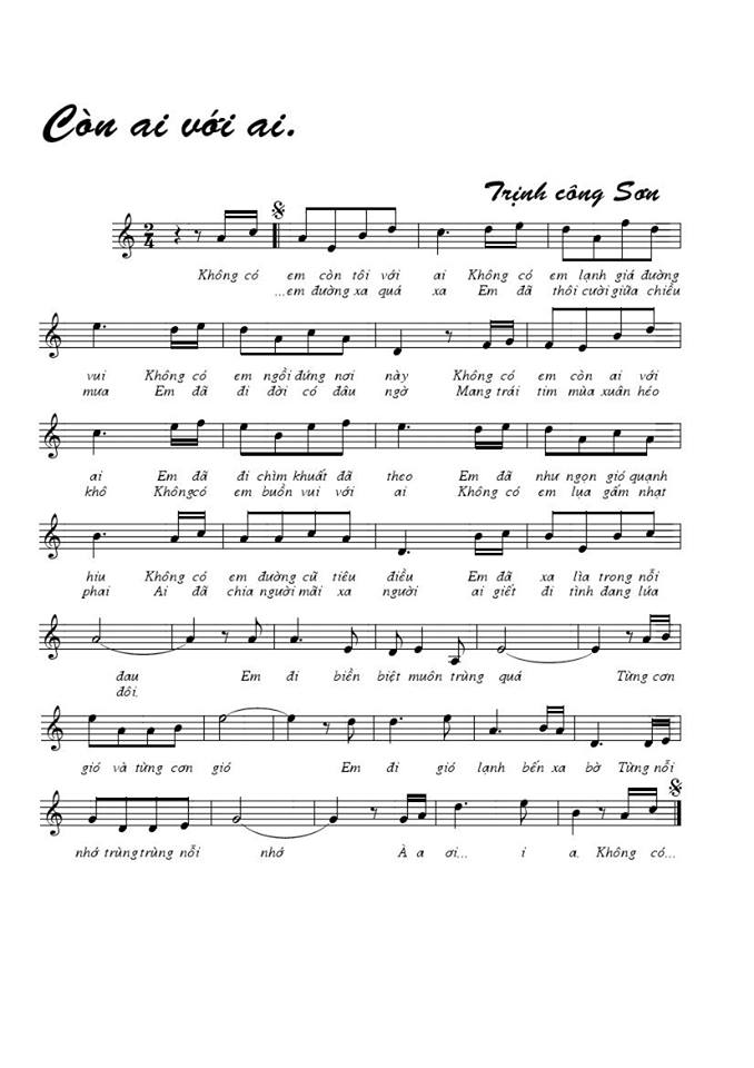 Còn ai với ai sheet