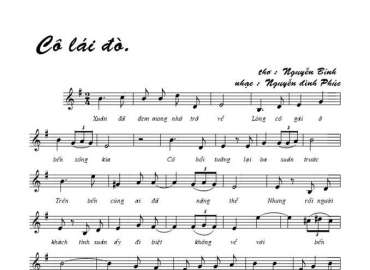  Cô lái đò sheet có lời