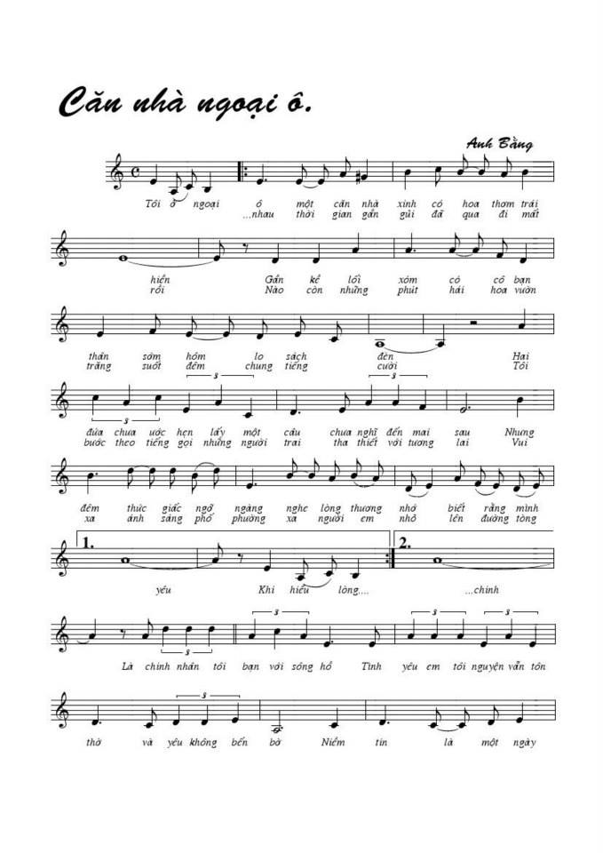 Căn nhà ngoại ô sheet 