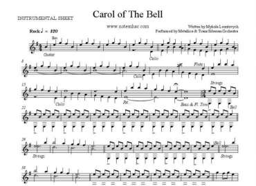 Carol of the bell sheet có lời