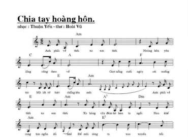 Chia tay hoàng hôn sheet có lời