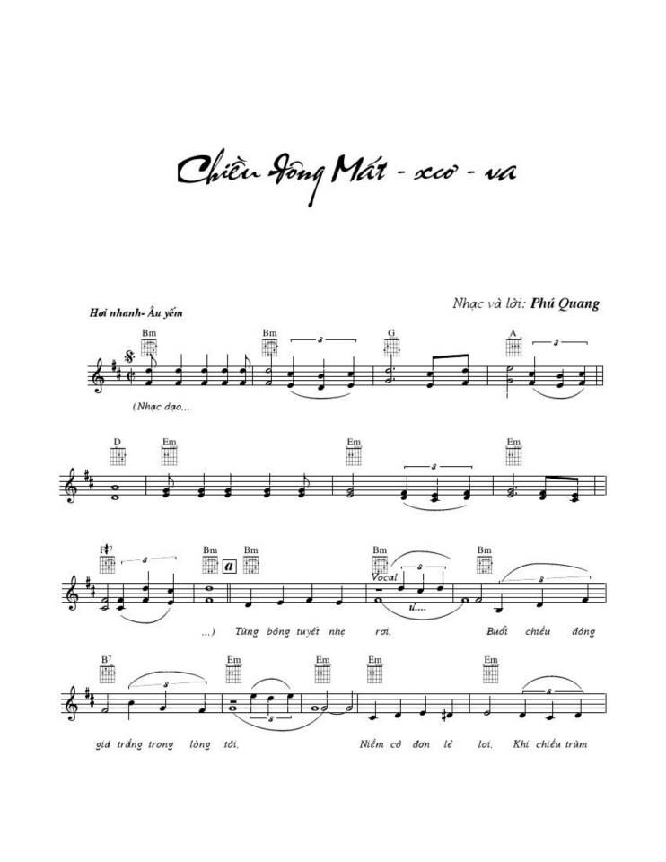 Chiều đông mát - xcơ - va sheet