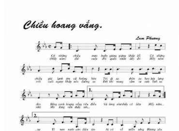 Chiều hoang vắng sheet có lời