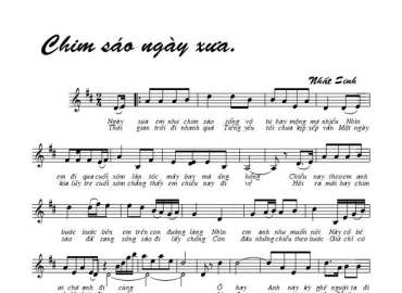 Chim sáo ngày xưa sheet có lời