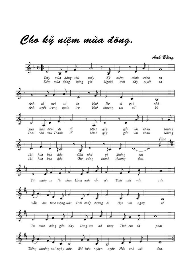 Cho kỉ niệm mùa đông sheet