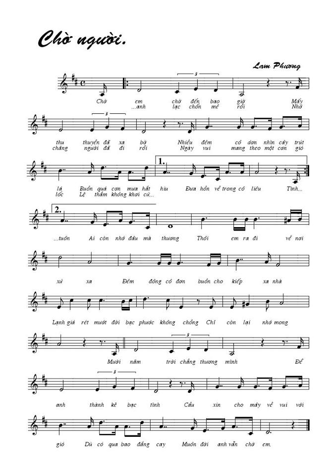 Chờ người sheet