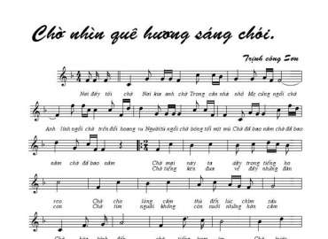 Chờ nhìn quê hương sáng chói sheet có lời