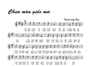 Chưa mòn giấc mơ sheet có lời