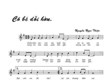 Cô bé dỗi hờn sheet có lời