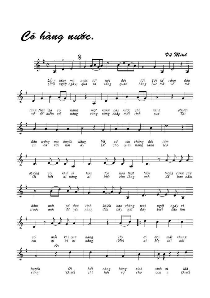 Cô hàng nước sheet