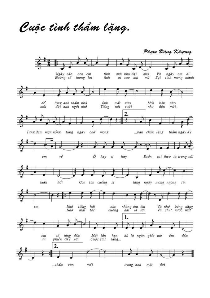 Cuộc tình thầm lặng sheet