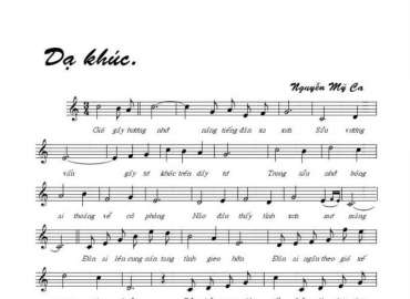 Dạ Khúc sheet có lời