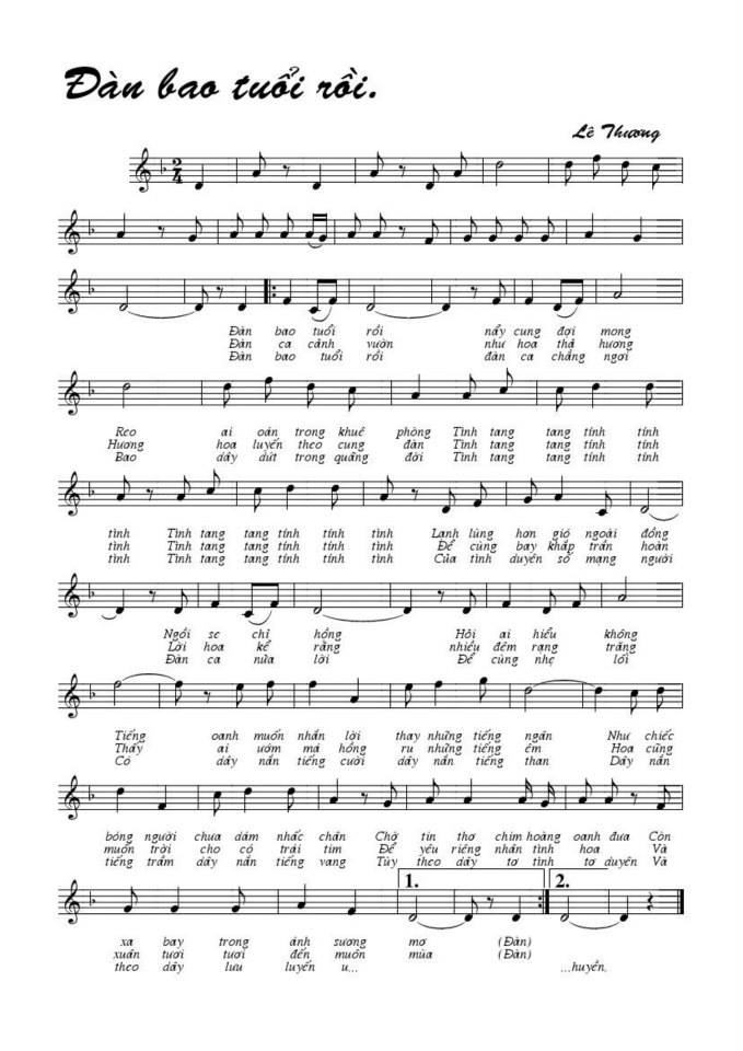 Đàn Bao Tuổi Rồi sheet