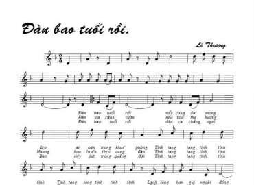 Đàn Bao Tuổi Rồi sheet có lời