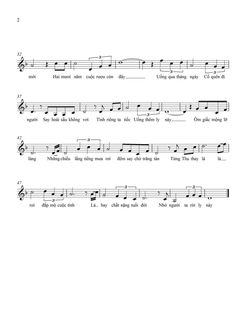 Đắp Mộ Cuộc Tình sheet có lời