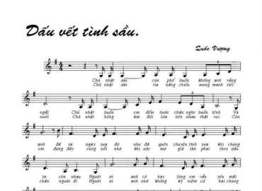 Dấu Vết Tình Sầu sheet có lời