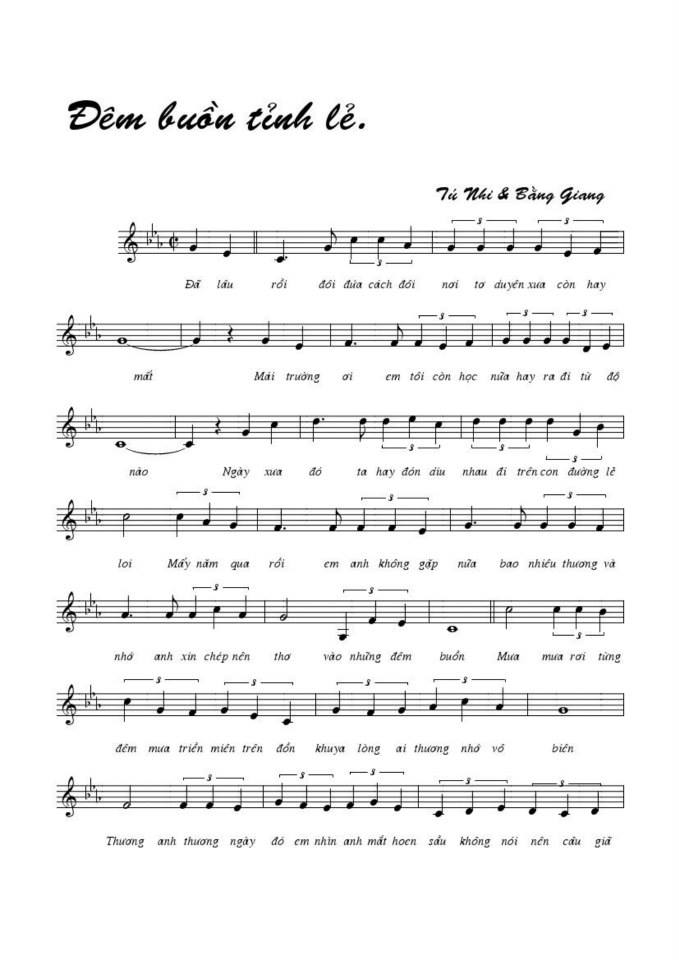 Đêm Buồn Tỉnh Lẻ sheet