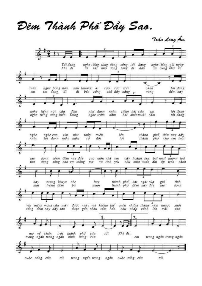 Đêm Thành Phố Đầy Sao sheet