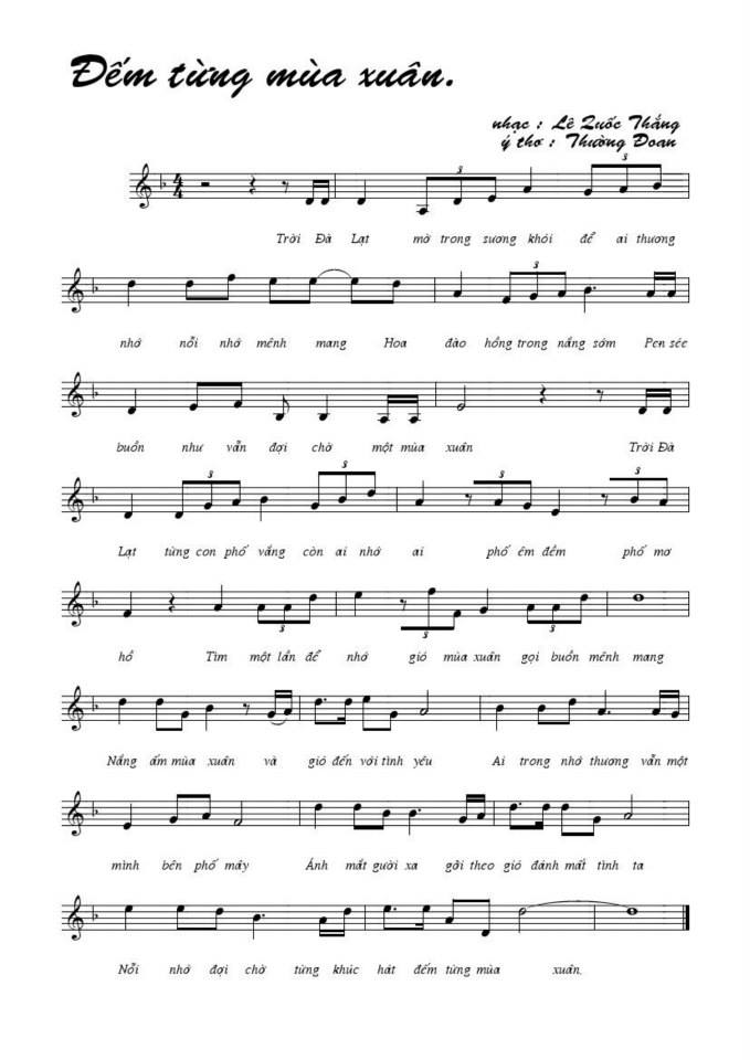 Đếm Từng Mùa Xuân sheet