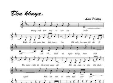 Đèn Khuya sheet có lời