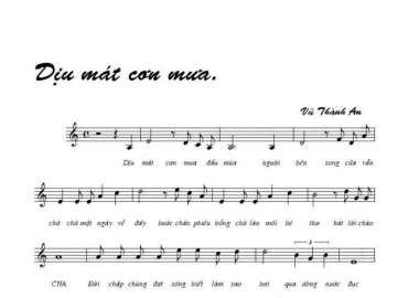 Dịu Mát Cơn Mưa sheet có lời