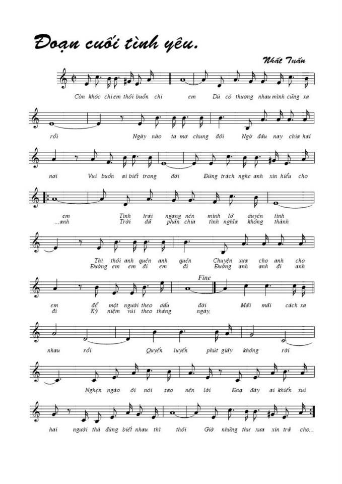 Đoạn Cuối Tình Yêu sheet