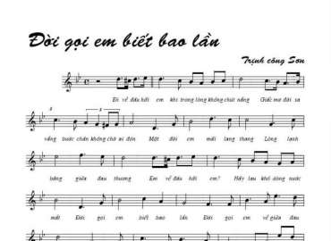 Đời Gọi Em Biết Bao Lần sheet có lời