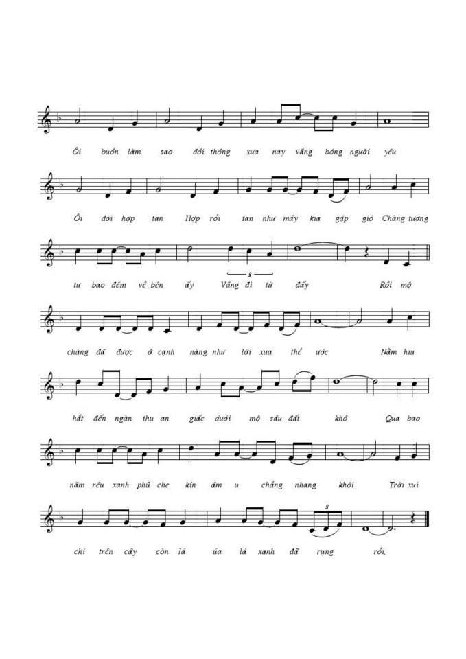 Đồi Thông Hai Mộ sheet có lời