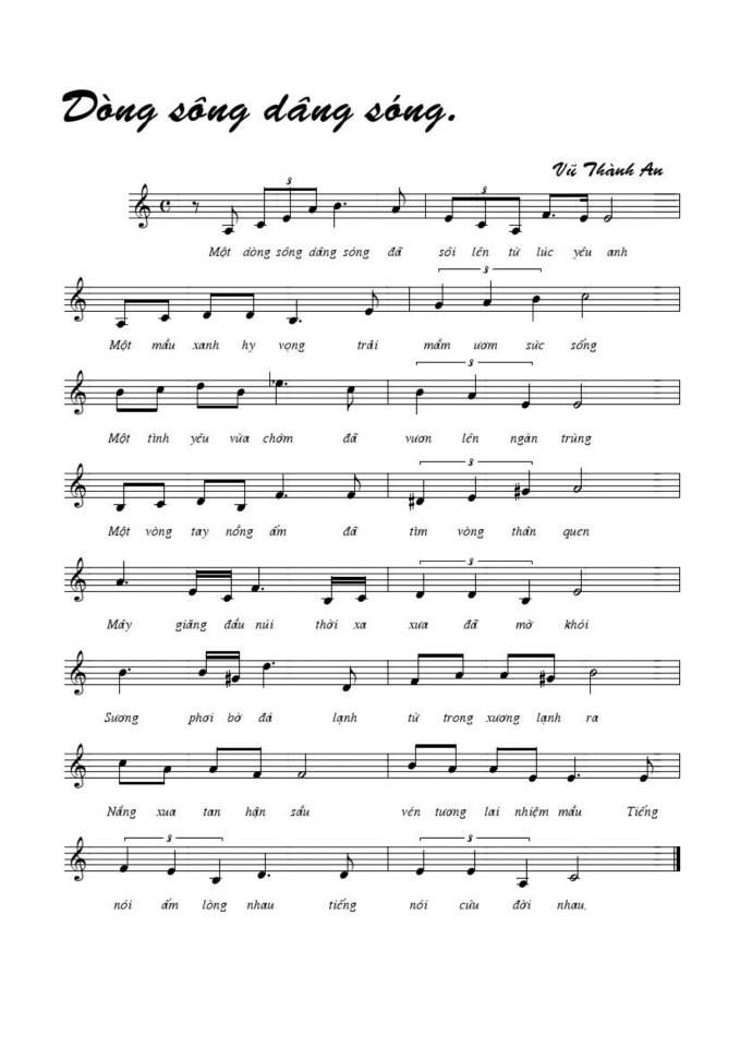 Dồng Sông Dâng Sóng sheet