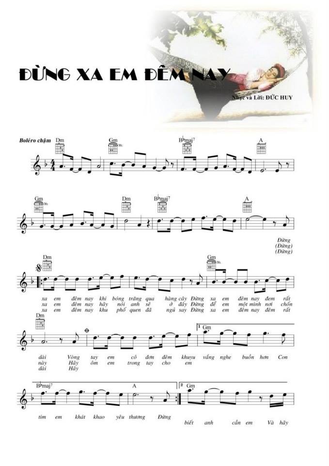 Đừng Xa Đêm Nay sheet