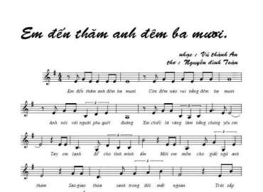 Em Đến Thăm Anh Đêm Ba Mươi sheet có lời 