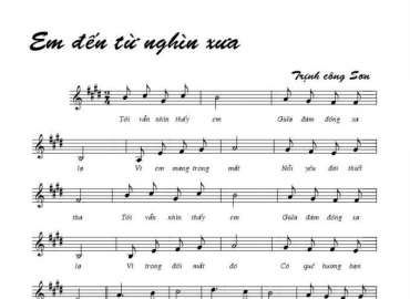 Em Đến Từ Nghìn Xưa sheet có lời 