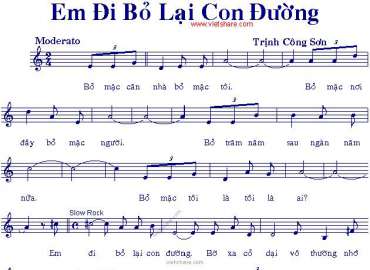 Em Đi Bỏ Lại Con Đường sheet có lời 
