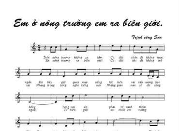 Em Ở Nông Trường Em Ra Biên Giói sheet có lời 
