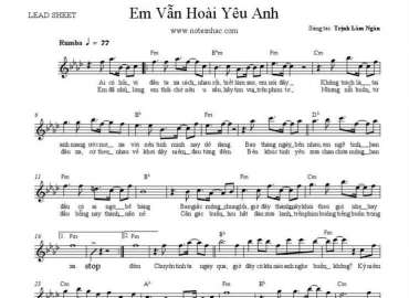 Em Vẫn Hoài Yêu Anh sheet có lời 