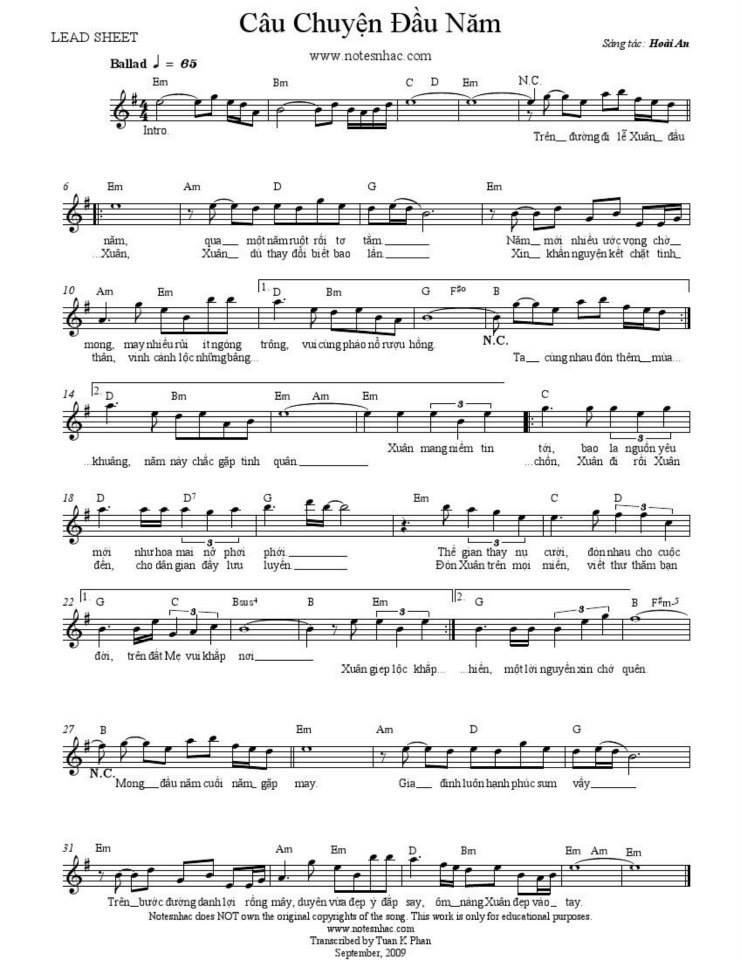 Câu chuyện đầu năm sheet