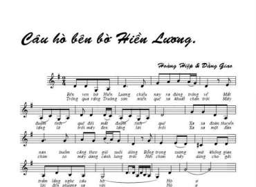 Câu hò bên bờ hiền lương sheet có lời