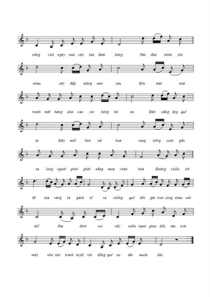 Chiều đồng quê sheet có lời